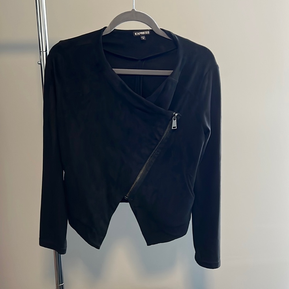 Express black suede jacket in XS